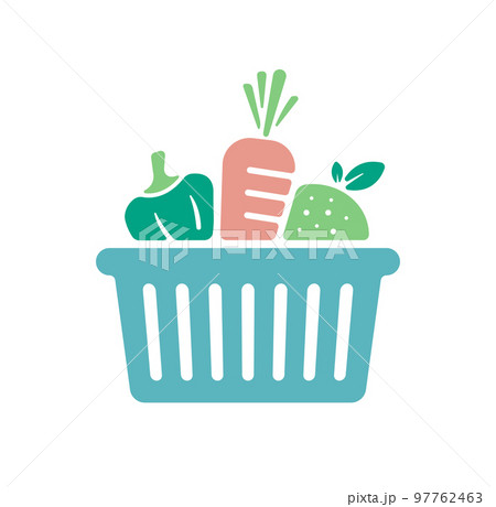 生鮮食品・野菜・買い物 ベクターアイコンイラスト 97762463