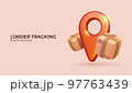3D Online delivery tracking concept. Vector illustration 97763439