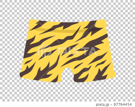 Illustration of demon pants with tiger pattern 97764454