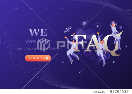 FAQ Page Header Templateのイラスト素材 [97764587] - PIXTA