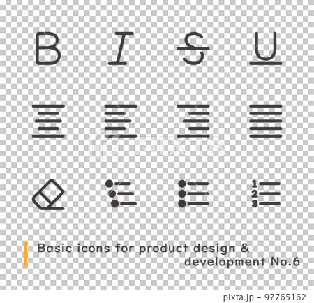 產品設計開發必備的基礎簡單圖標集No.6 97765162