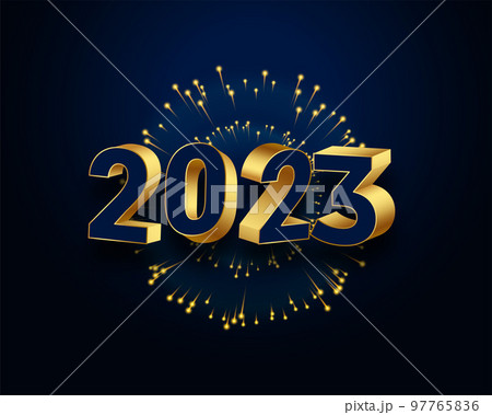 2023 new year celebration background with text space and firework design 97765836