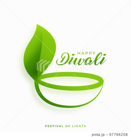elegant green diwali festival background with creative leaf diya vector illustration elegant green diwali festival background with creative leaf diya vector illustration 97766208