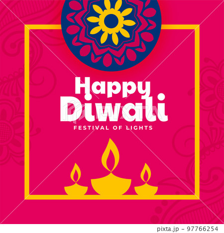 Happy diwali banner background in flat decorative style vector vector Happy diwali banner background in flat decorative style vector vector 97766254