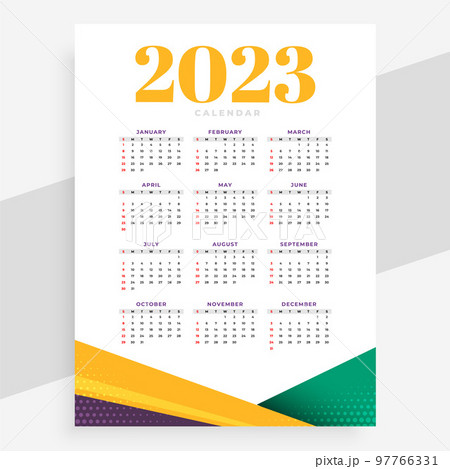 2023 printable calendar layout in page style 2023 printable calendar layout in page style 97766331