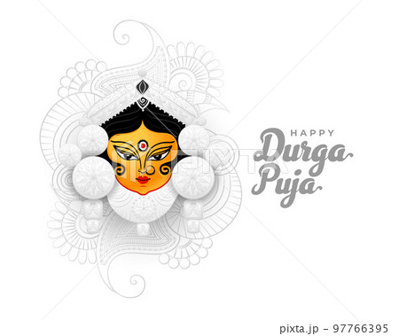 elegant navratri festival durga pooja celebration background 97766395