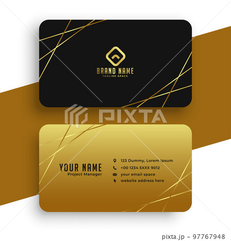 Luxury golden and black vip business card template Luxury golden and black vip business card template 97767948