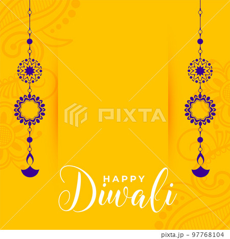 happy diwali poster with lantern in decorative style vector illustration happy diwali poster with lantern in decorative style vector illustration 97768104