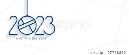 happy new year 2023 holiday banner in minimal style 97768896