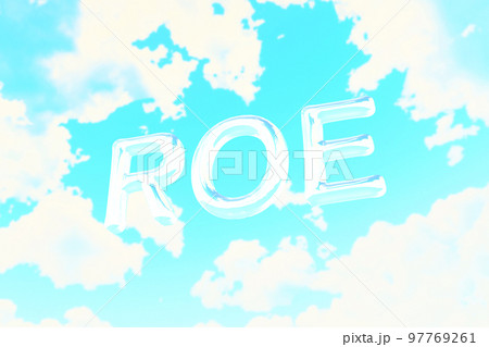 青空に浮かぶROE(自己資本利益率)の立体文字 青空に浮かぶROE(自己資本利益率)の立体文字 97769261