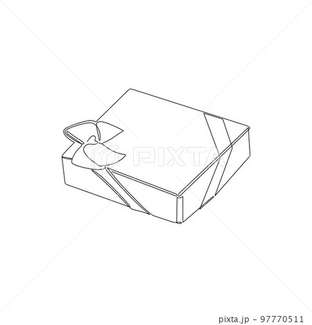 Continuous Drawing Gift Box Stock Illustrations – 1,090 Continuous