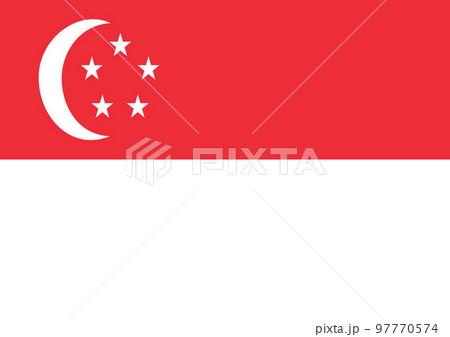 国旗ーシンガポール　Singaporeー 97770574