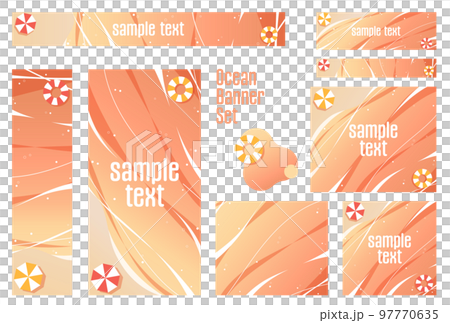 Banner set _ sea _ sunset 97770635