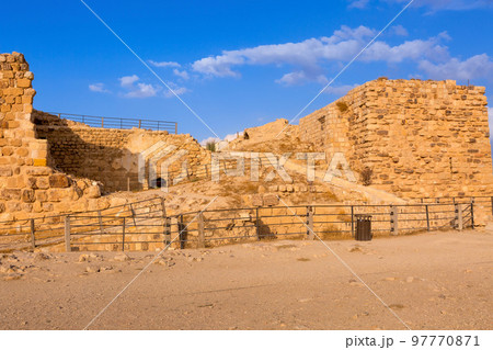 Medieval Crusaders Castle in Al Karak, Jordan Medieval Crusaders Castle in Al Karak, Jordan 97770871