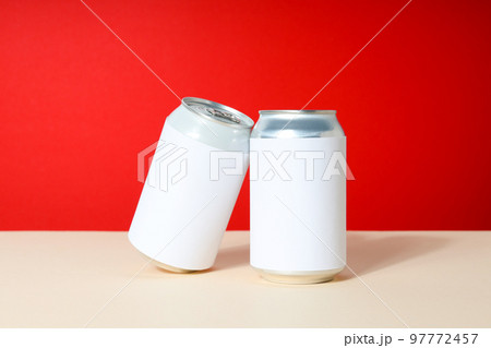 Concept of drink, blank cans with space for label Concept of drink, blank cans with space for label 97772457