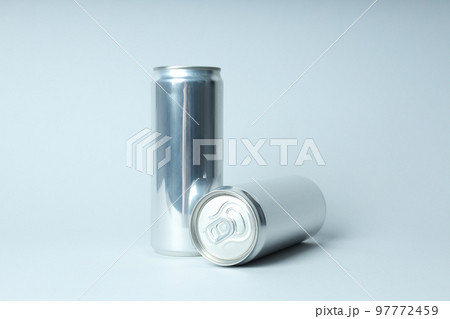 Concept of drink, blank cans with space for label Concept of drink, blank cans with space for label 97772459
