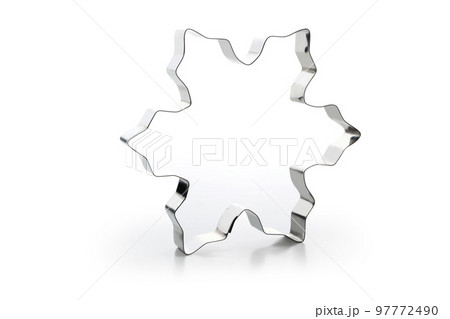 Concept of cooking tools, cookie cutters, isolated on white background 97772490