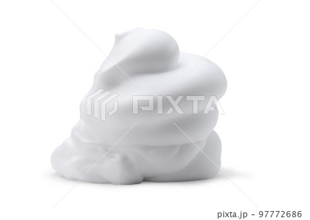 Shaving foam isolated on white background close-up Shaving foam isolated on white background close-up 97772686