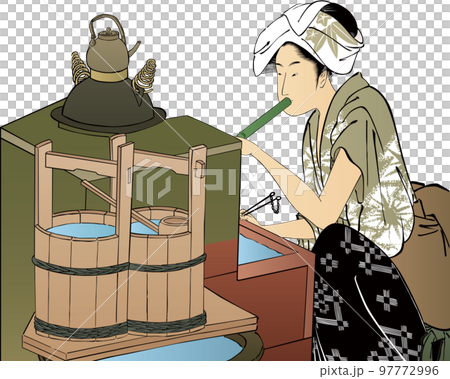 Ukiyo-e Woman doing housework Part 6 97772996