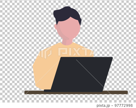 young man working on a computer 97772998