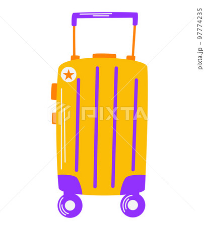 Suitcase. Luggage bags, suitcases, luggage, travel bags. Vacation. Vector cartoon illustration isolated on white background 97774235