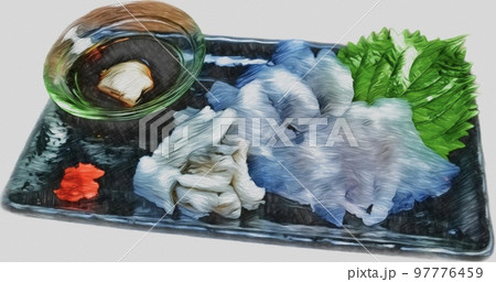 贅沢なカワハギの刺身 97776459