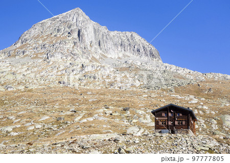 Mountain hut and Strahlhorn (Fieschertal, Valais, Switzerland) 97777805