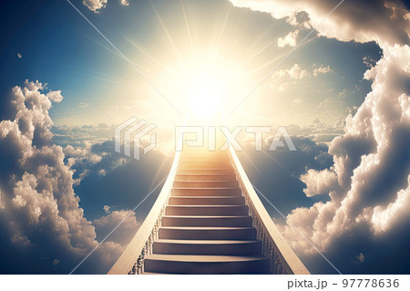 Meeting God Light at End of Tunnel stairway to heaven Meeting God Light at End of Tunnel stairway to heaven 97778636