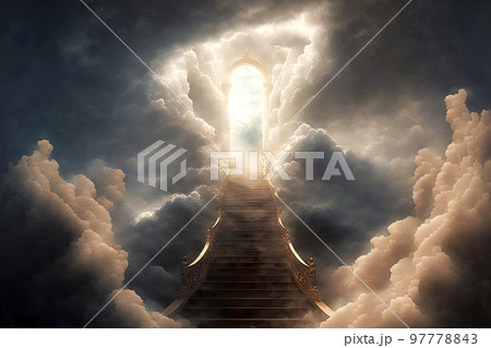 Gateway to paradise light at end of tunnel stairway to heaven Gateway to paradise light at end of tunnel stairway to heaven 97778843