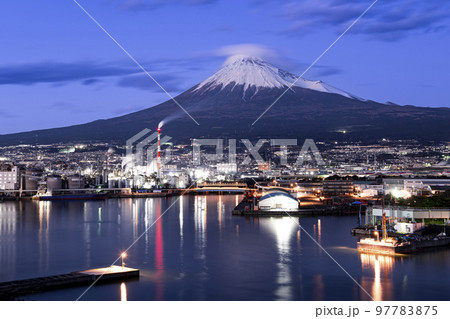 田子の浦からの富士山夜景 田子の浦からの富士山夜景 97783875