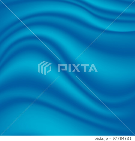 Vector of blue silk fabric background. Background drapery delicate blue silk and feathers. Vector illustration 97784331