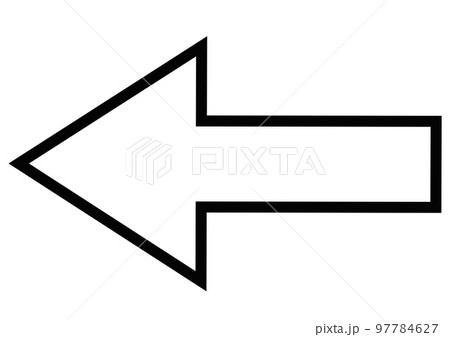 シンプル矢印アイコン　白A 97784627