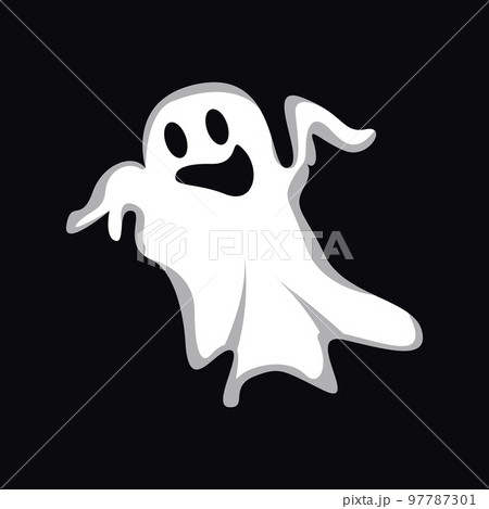 Ghost Logo, Halloween Ghost Vector Illustration, Halloween Party Template 97787301