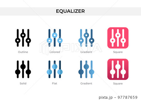 equalizer icon in different style. equalizer vector icons designed in outline, solid, colored, gradient, and flat style. Symbol, logo illustration. Vector illustration equalizer icon in different style. equalizer vector icons designed in outline, solid, colored, gradient, and flat style. Symbol, logo illustration. Vector illustration 97787659