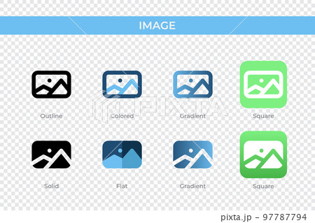 Image icon in different style. Image vector icons designed in outline, solid, colored, gradient, and flat style. Symbol, logo illustration. Vector illustration Image icon in different style. Image vector icons designed in outline, solid, colored, gradient, and flat style. Symbol, logo illustration. Vector illustration 97787794