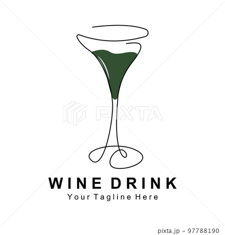 Beverage Wine Logo Design, Glass Illustration, Alcohol Drink Bottle, Company Product Vector Beverage Wine Logo Design, Glass Illustration, Alcohol Drink Bottle, Company Product Vector 97788190