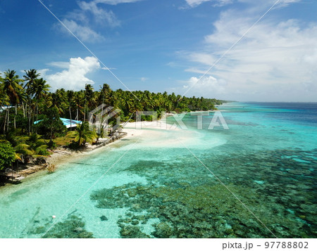 Majuro atoll and Majuro town in Marshall islands 97788802