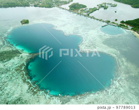 The blue hall in Kosrae, Micronesia 97789013