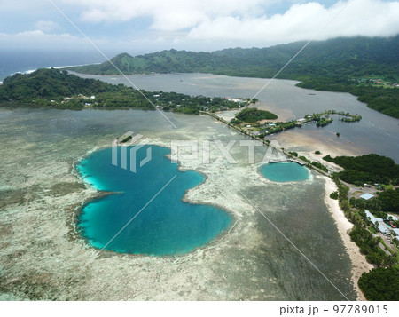 The blue hall in Kosrae, Micronesia 97789015