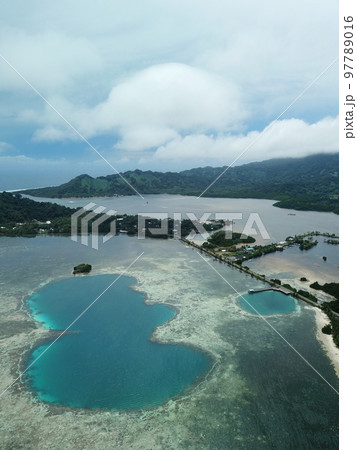 The blue hall in Kosrae, Micronesia 97789016