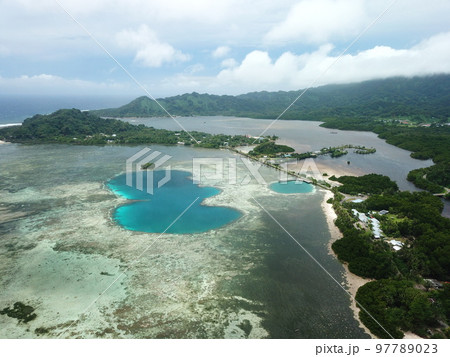 The blue hall in Kosrae, Micronesia The blue hall in Kosrae, Micronesia 97789023