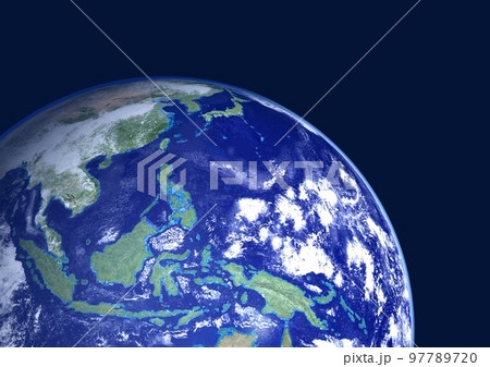 東南アジア　東南アジア諸国連合　メラネシア諸国　背景に星ナシ(3DCGイメージ) 97789720
