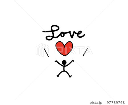 LOVE ハート　シルエット 97789768