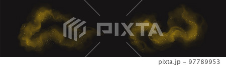 Pollen clouds, allergy flower, dust grains, spores 97789953