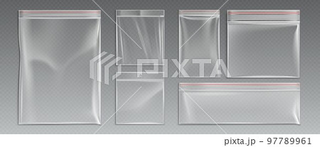Plastic ziplock bags, empty zip pouches set 97789961