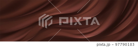 Chocolate texture background, mousse ripple waves 97790183