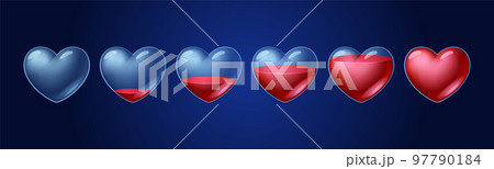 Heart fill progress game animation sprite sheet 97790184