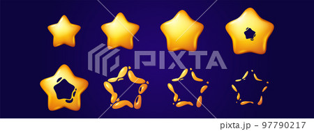 Star shape bubble explosion sprite sheet 97790217