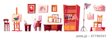Art class studio furniture, equipment for artists Art class studio furniture, equipment for artists 97790507