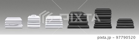 Clean white and black clothes stacks 97790520